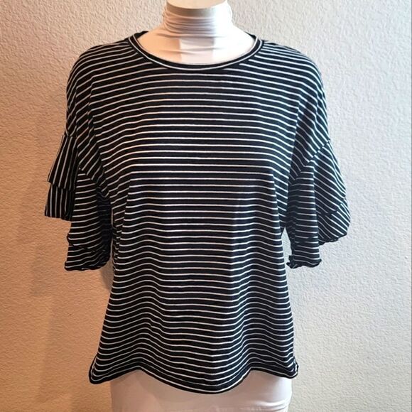 THE IMPECCABLE PIG Striped Short Sleeved Top - Picture 1 of 6